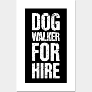 Funny Dog Walking Gift For Dog Walker Posters and Art